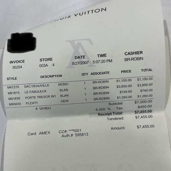 Louis Vuitton Wallet matching wallet with receipt - Picture 6 of 8